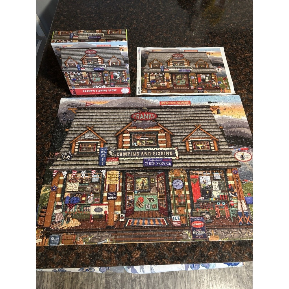 Ceaco Frank's Fishing Store 750pc Jigsaw Puzzle *Missing 1‎ Piece